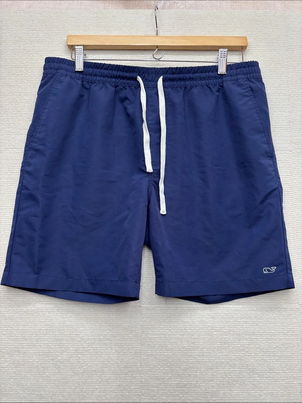 Vineyard Vines Navy Swim Shorts with White Drawstring